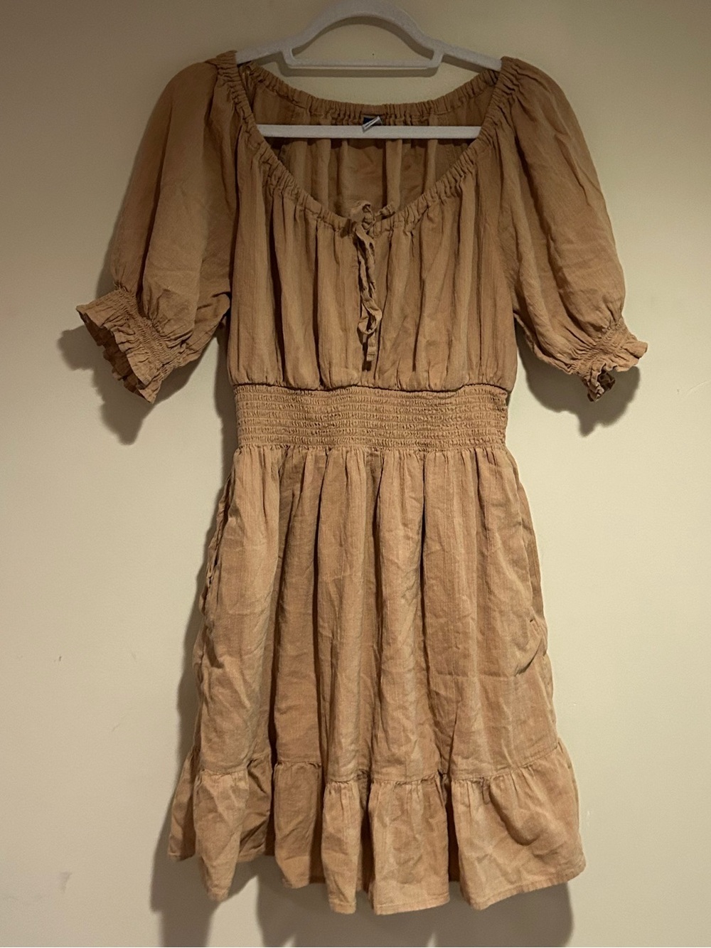 Old Navy Tank Smocked Waist Peasant Top Dress Sz Med